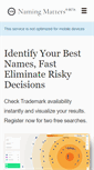 Mobile Screenshot of namingmatters.com