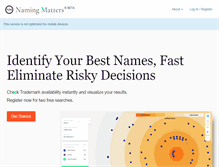 Tablet Screenshot of namingmatters.com